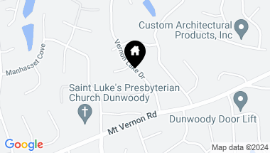 Map of 5256 Vernon Lake Drive, Dunwoody GA, 30338