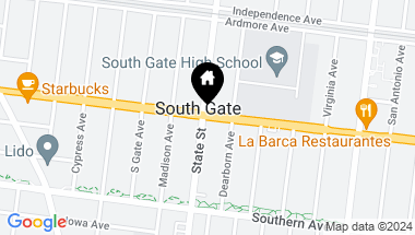 Map of 9333 San Juan Ave, South Gate CA, 90280