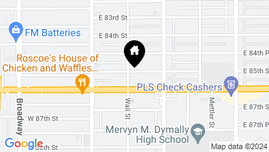 Map of 214 E 85th Street, Los Angeles CA, 90003