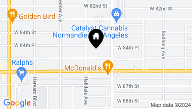 Map of 1439 W 85th Street, Los Angeles CA, 90047