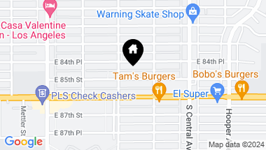 Map of 823 E 85th ST, LOS ANGELES CA, 90001