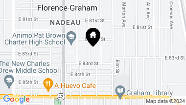 Map of 8232 Holmes Avenue, Los Angeles CA, 90001