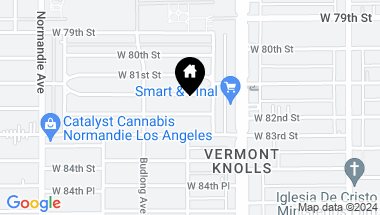 Map of 1061 W 82nd ST, LOS ANGELES CA, 90044