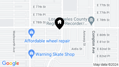 Map of 7923 Hooper AVE, LOS ANGELES CA, 90001
