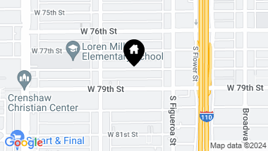 Map of 626 W 78th Street, Los Angeles CA, 90044