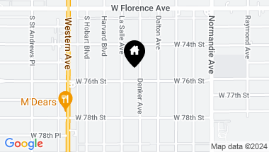 Map of 7527 S Denker Avenue, Los Angeles CA, 90047