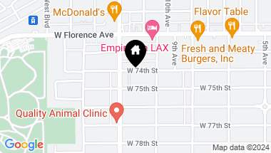 Map of 3310 W 74th Street, Los Angeles CA, 90043