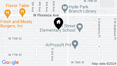 Map of 2306 W 74th ST, LOS ANGELES CA, 90043