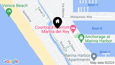 Map of 121 Ketch Mall, Marina del Rey CA, 90292