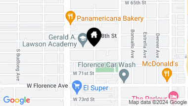 Map of 6917 Menlo Avenue, Los Angeles CA, 90044