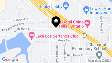Map of 15116 Monterey Avenue, Chino Hills CA, 91709