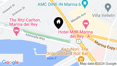 Map of 13650 Marina Pointe Drive 506, Marina del Rey CA, 90292