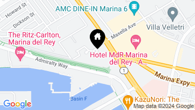 Map of 13600 Marina Pointe Drive 705, Marina del Rey CA, 90292