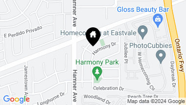 Map of 5519 Harmony Drive, Eastvale CA, 91752