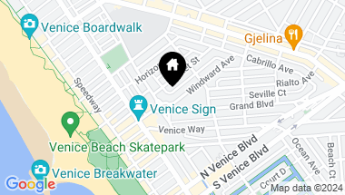 Map of 215 Windward Avenue, Venice CA, 90291