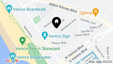 Map of 217 Windward Avenue, Venice CA, 90291
