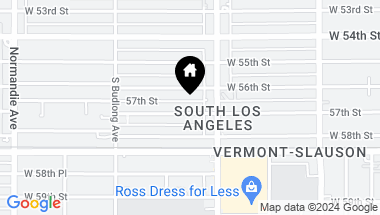 Map of 1031 W 57th Street, Los Angeles CA, 90037