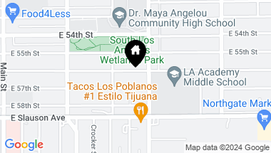 Map of 438 E 56th Street, Los Angeles CA, 90011