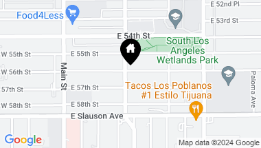 Map of 308 E 56th Street, Los Angeles CA, 90011