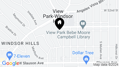 Map of 5432 Valley Ridge Ave, Los Angeles CA, 90043