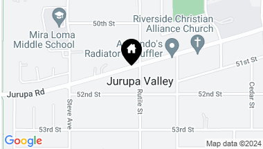 Map of 9834 Jurupa Road, Jurupa Valley CA, 92509