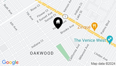 Map of 741 Brooks Avenue , Venice CA, 90291