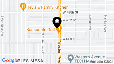 Map of 5001 S Western Avenue, Los Angeles CA, 90062
