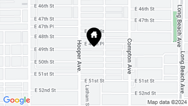 Map of 1351 E 49th Street, Los Angeles CA, 90011