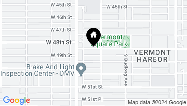 Map of 1316 W 48th Street, Los Angeles CA, 90037