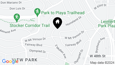 Map of 3683 Aureola Boulevard, View Park CA, 90008