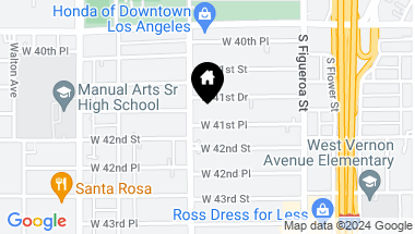 Map of 721 W 41st Place, Los Angeles CA, 90037