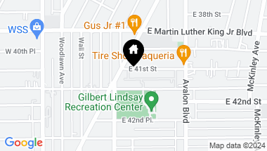 Map of 418 E 41st Street, Los Angeles CA, 90011