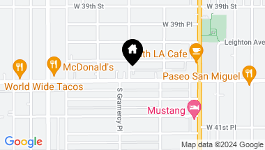 Map of 1861 W Martin Luther King Jr Blvd, Los Angeles CA, 90062