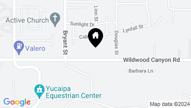 Map of 35424 Wildwood Canyon Road, Yucaipa CA, 92399