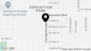 Map of 3815 S Normandie Ave, Los Angeles CA, 90037