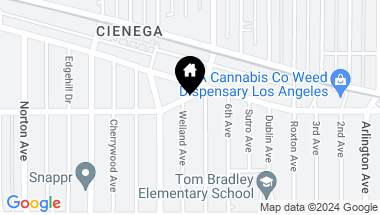 Map of 3754 Welland Avenue, Los Angeles CA, 90018