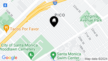 Map of 1927 18th Street A, Santa Monica CA, 90404