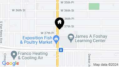 Map of 3720 S Western Avenue, Los Angeles CA, 90018