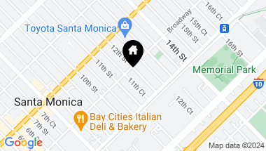 Map of 1508 12th St Unit: 2, Santa Monica CA, 90401