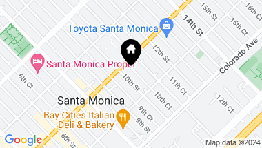 Map of 1417 10th Street, Santa Monica CA, 90401