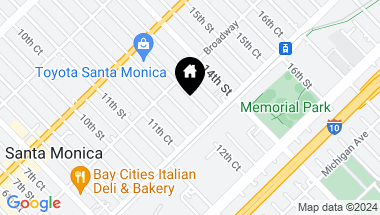 Map of 1534 Euclid Street, Santa Monica CA, 90404