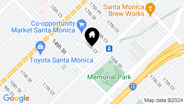 Map of 1537 15TH Street, Santa Monica CA, 90404