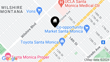 Map of 1311 Euclid Street, Santa Monica CA, 90404