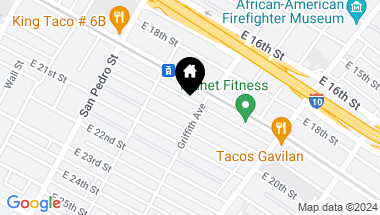 Map of 1039 e 20th st, Los Angeles CA, 90011