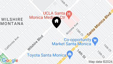 Map of 1228 14th St Unit: 103, Santa Monica CA, 90404