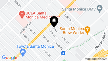 Map of 1427 S 17th Street, Santa Monica CA, 90404