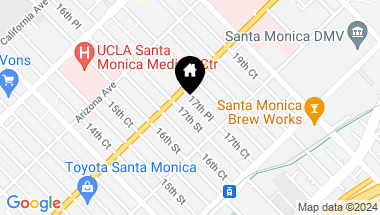 Map of 1417 17TH Street, Santa Monica CA, 90404