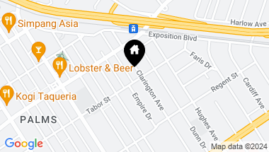 Map of 3561 Clarington Avenue 309, Los Angeles CA, 90034