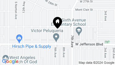 Map of 3018 9th Ave, Los Angeles CA, 90018