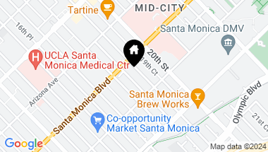 Map of 1422 19 street D, Santa Monica CA, 90404
